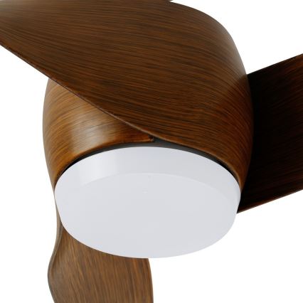 Immax NEO 07286L - Ventilador de tecto WAVE LED/18W/230V Wi-Fi Tuya castanho Ø 132 cm + controlo remoto