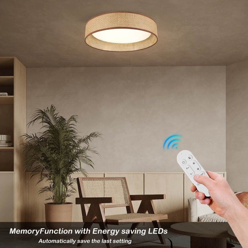 Immax NEO 07288L - Plafon LED+CCT dimerizável LONA LED/36W/230V 3000-6000K Wi-Fi Tuya Ø 45,5 cm + controlo remoto