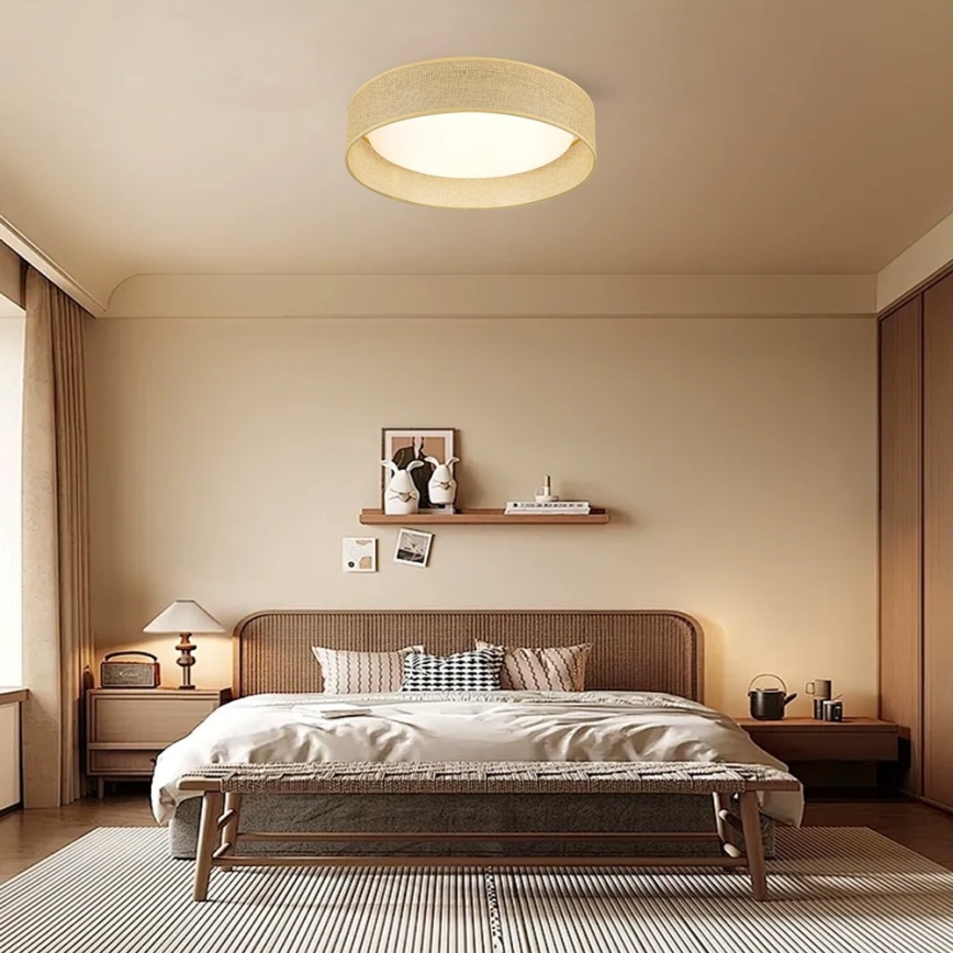 Immax NEO 07289L - Candeeiro de teto dimerizável LED com CCT LONA LED 36W/230V 3000–6000K Wi‑Fi Tuya Ø 45,5 cm + comando remoto