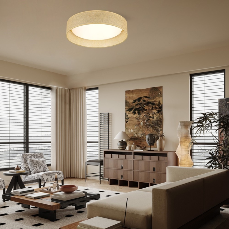 Immax NEO 07289L - Candeeiro de teto dimerizável LED com CCT LONA LED 36W/230V 3000–6000K Wi‑Fi Tuya Ø 45,5 cm + comando remoto