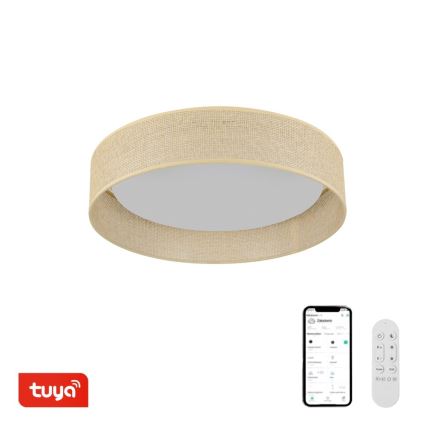 Immax NEO 07289L - Candeeiro de teto dimerizável LED com CCT LONA LED 36W/230V 3000–6000K Wi‑Fi Tuya Ø 45,5 cm + comando remoto