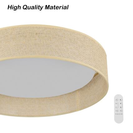 Immax NEO 07289L - Candeeiro de teto dimerizável LED com CCT LONA LED 36W/230V 3000–6000K Wi‑Fi Tuya Ø 45,5 cm + comando remoto