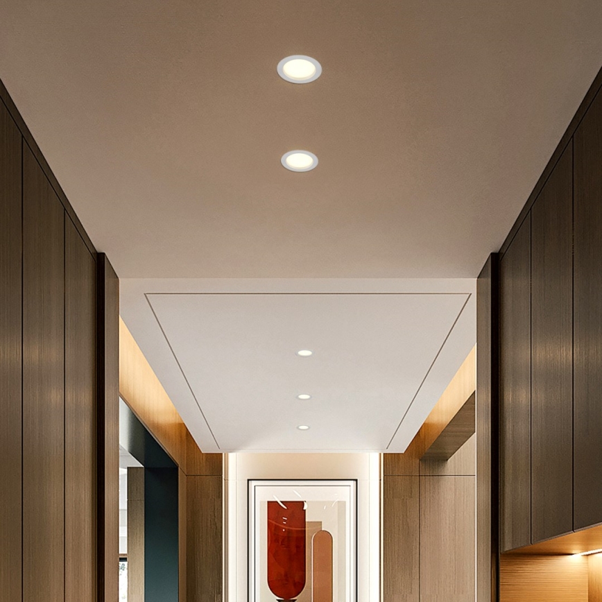 Immax NEO 07294L - Luminária LED regulável de embutir DOWN LED/12W/230V Wi-Fi Ø 12 cm branca