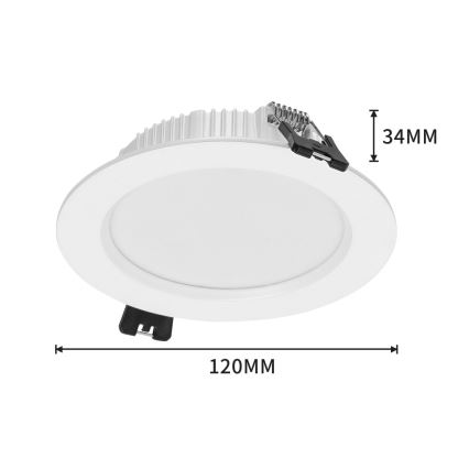 Immax NEO 07294L - Luminária LED regulável de embutir DOWN LED/12W/230V Wi-Fi Ø 12 cm branca