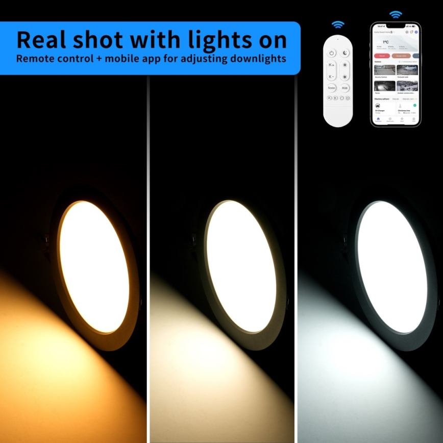 Immax NEO 07294L - DOWN LED regulável/36W/230V Wi‑Fi Ø 23 cm branca