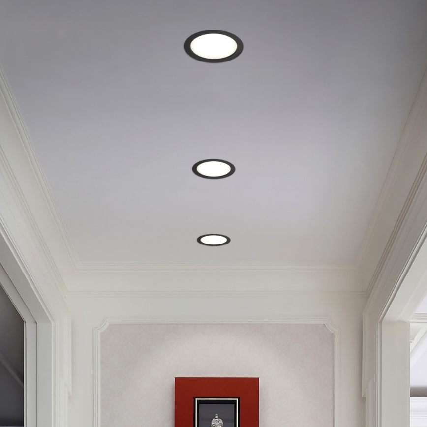 Immax NEO 07294L - Downlight LED regulável embutido, 36W/230V, Wi-Fi, Tuya  Tuya  Ø 23 cm, preto