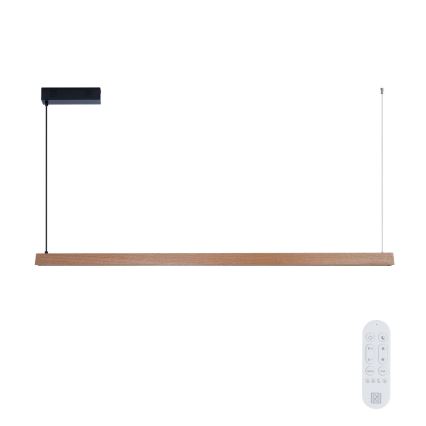Immax NEO 07304L - Lustre LED dimerizável suspenso por cabo MADEIRA LED/33W/230V Wi-Fi Tuya 152 cm carvalho + comando remoto