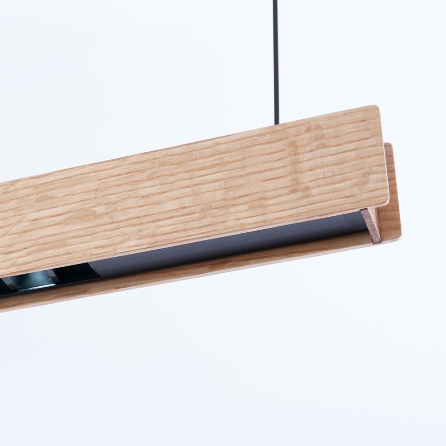 Immax NEO 07304L - Lustre LED dimerizável suspenso por cabo MADEIRA LED/33W/230V Wi-Fi Tuya 152 cm carvalho + comando remoto