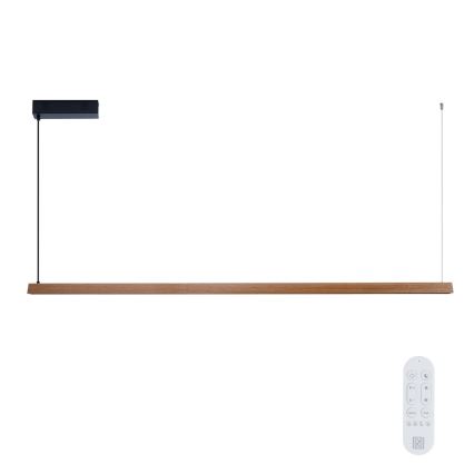 Immax NEO 07305L - Lustre pendente dimerizável em cabo MADEIRA LED/44W/230V Wi-Fi Tuya 202 cm carvalho + controlo remoto