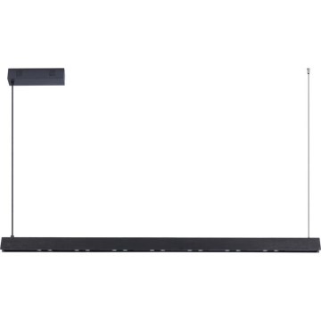 Immax NEO 07306L - Lustre LED dimerizável suspenso por cabo MADEIRA LED/26W/230V Wi‑Fi Tuya 122 cm preto + comando à distância