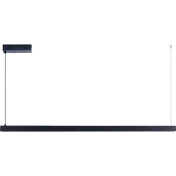 Immax NEO 07307L - Lustre LED dimerizável suspenso por cabo MADEIRA LED/33W/230V Wi-Fi Tuya 152 cm preto + controlo remoto