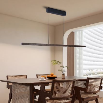 Immax NEO 07309L - Lustre pendente LED dimerizável suspenso por cabo com sensor MADEIRA LED/37W/230V 157 cm nogueira