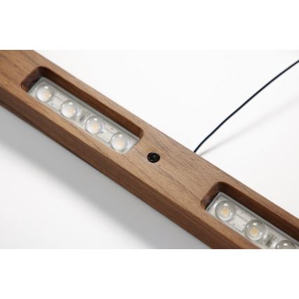 Immax NEO 07309L - Lustre pendente LED dimerizável suspenso por cabo com sensor MADEIRA LED/37W/230V 157 cm nogueira