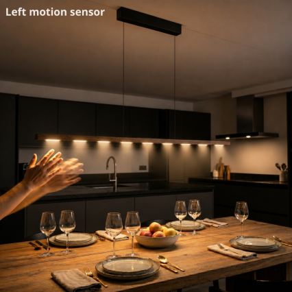 Immax NEO 07309L - Lustre pendente LED dimerizável suspenso por cabo com sensor MADEIRA LED/37W/230V 157 cm nogueira