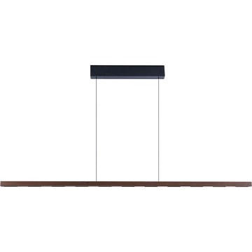 Immax NEO 07309L - Lustre pendente LED dimerizável suspenso por cabo com sensor MADEIRA LED/37W/230V 157 cm nogueira