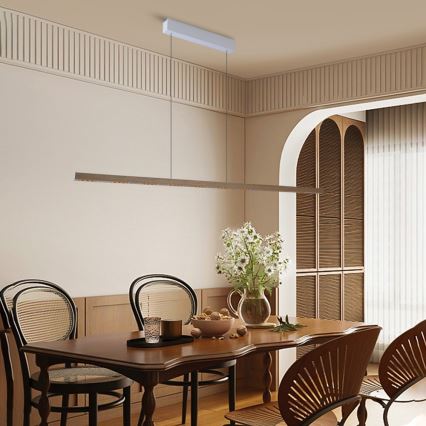 Immax NEO 07310L - Lustre LED dimerizável suspenso por cabo com sensor MADEIRA LED/37W/230V 157 cm freixo