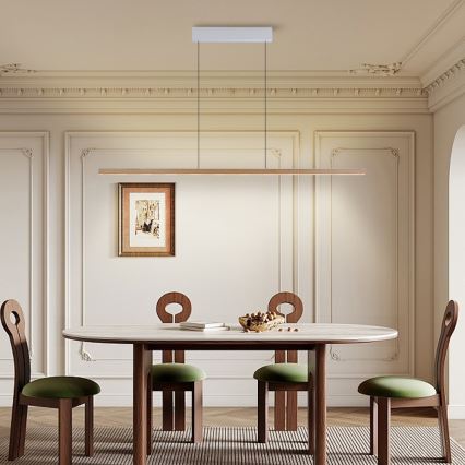 Immax NEO 07310L - Lustre LED dimerizável suspenso por cabo com sensor MADEIRA LED/37W/230V 157 cm freixo