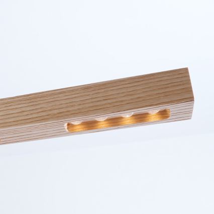 Immax NEO 07310L - Lustre LED dimerizável suspenso por cabo com sensor MADEIRA LED/37W/230V 157 cm freixo
