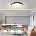 Immax NEO 07313L - Plafon LED dimerizável SEMPLICI LED/96W/230V Ø 80 cm Wi‑Fi Tuya preto + comando remoto