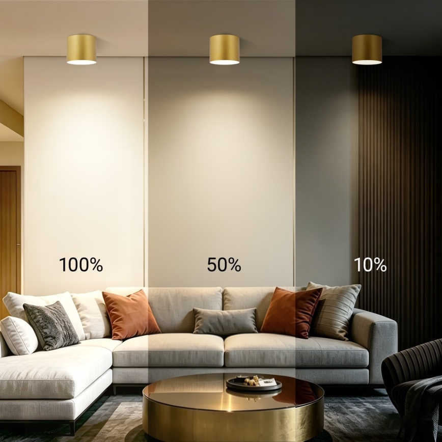 Immax NEO 07318L - Candeeiro de teto LED regulável RONDATE LED/32W/230V pr. 16,5 cm Wi-Fi Tuya dourado