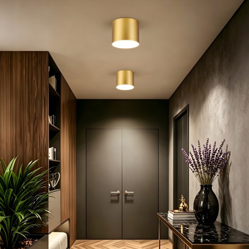 Immax NEO 07318L - Candeeiro de teto LED regulável RONDATE LED/32W/230V pr. 16,5 cm Wi-Fi Tuya dourado
