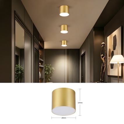 Immax NEO 07318L - Candeeiro de teto LED regulável RONDATE LED/32W/230V pr. 16,5 cm Wi-Fi Tuya dourado