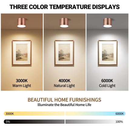 Immax NEO 07319L - Plafon LED dimerizável RONDATE LED/18W/230V Ø 11,5 cm Wi-Fi Tuya ouro rosé