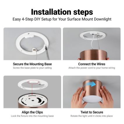 Immax NEO 07319L - Plafon LED dimerizável RONDATE LED/18W/230V Ø 11,5 cm Wi-Fi Tuya ouro rosé