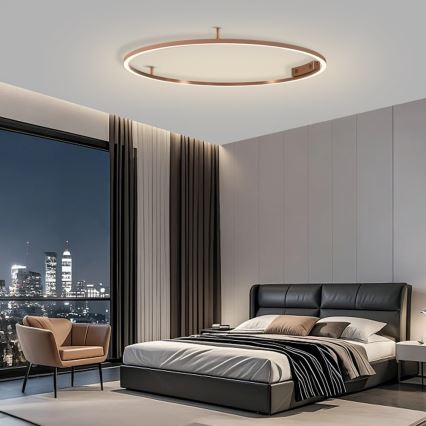 Immax NEO 07325-120C - Candeeiro de teto dimerizável FINO LED/72W/230V 120 cm Tuya ouro rosé + controlo remoto