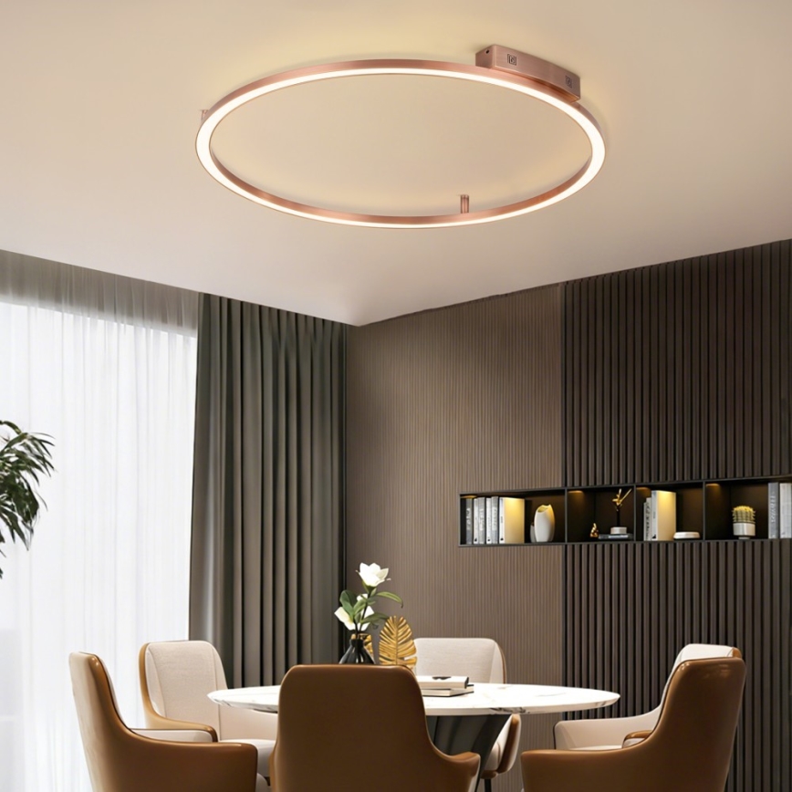 Immax NEO 07325-120C - Candeeiro de teto dimerizável FINO LED/72W/230V 120 cm Tuya ouro rosé + controlo remoto