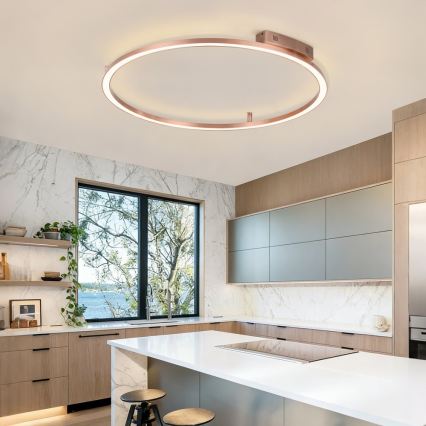 Immax NEO 07325-120C - Candeeiro de teto dimerizável FINO LED/72W/230V 120 cm Tuya ouro rosé + controlo remoto