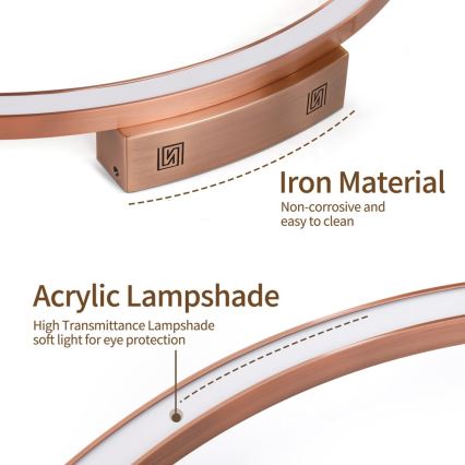 Immax NEO 07325-120C - Candeeiro de teto dimerizável FINO LED/72W/230V 120 cm Tuya ouro rosé + controlo remoto