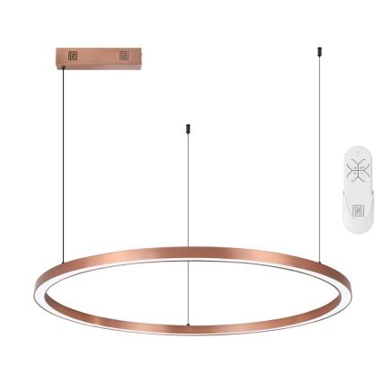 Immax NEO 07327L - Lustre pendente LED dimerizável FINO, suspenso por cabo, LED/55W/230V, 80 cm, Tuya, ouro-rosa + comando remoto