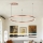 Immax NEO 07327L - Lustre pendente LED dimerizável FINO, suspenso por cabo, LED/55W/230V, 80 cm, Tuya, ouro-rosa + comando remoto