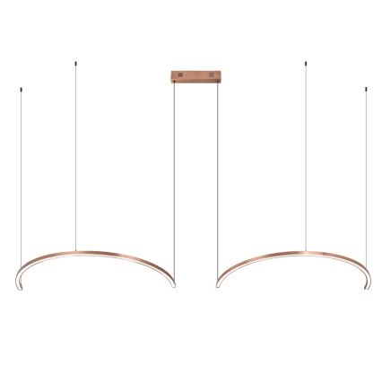 Immax NEO 07328L - Lustre LED dimerizável suspenso por cabo FINO LED/72W/230V 120 cm Tuya ouro rosé + controlo remoto