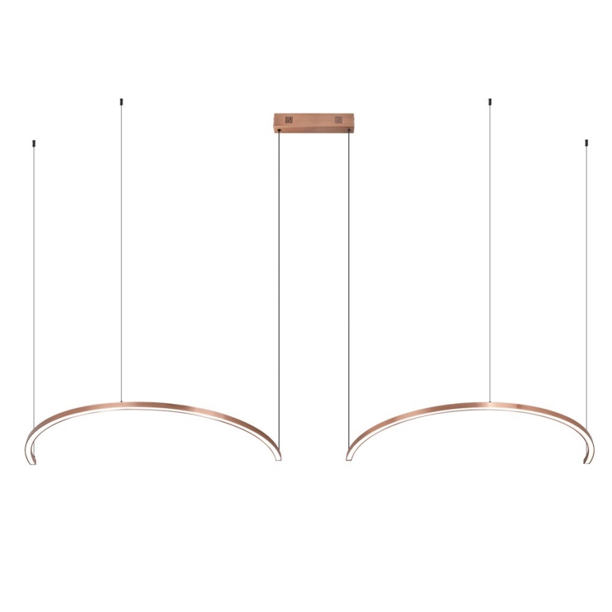 Immax NEO 07328L - Lustre LED dimerizável suspenso por cabo FINO LED/72W/230V 120 cm Tuya ouro rosé + controlo remoto