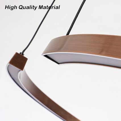 Immax NEO 07328L - Lustre LED dimerizável suspenso por cabo FINO LED/72W/230V 120 cm Tuya ouro rosé + controlo remoto