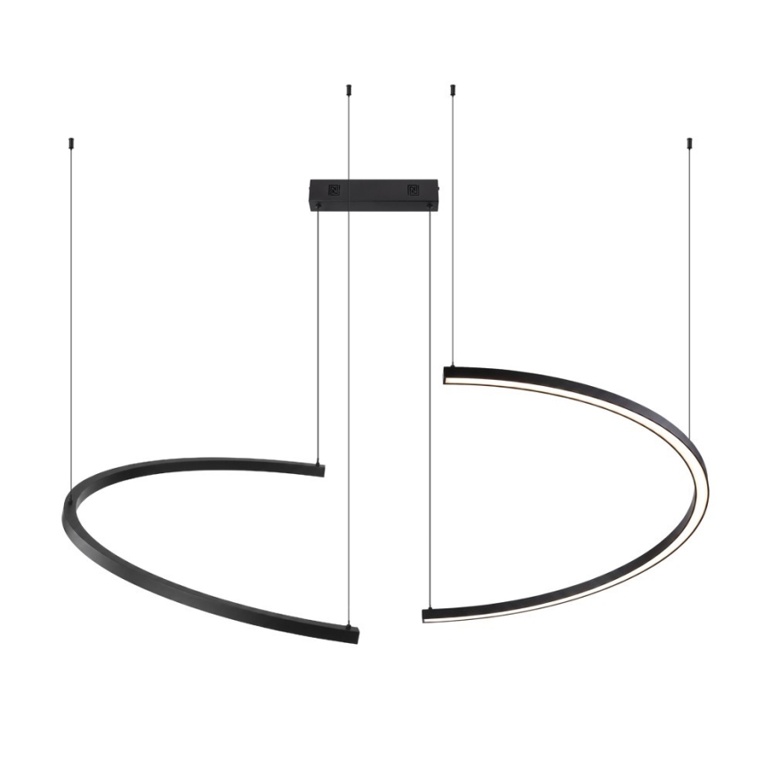 Immax NEO 07329L - Lustre LED regulável suspenso por cabo FINO LED/72W/230V 120 cm Tuya preto + controlo remoto