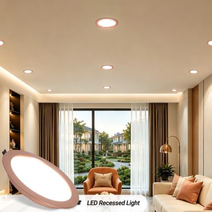 Immax NEO 07331L - Luminária embutida LED regulável DOWN LED/36W/230V Wi‑Fi Tuya, diâmetro 23 cm, ouro rosé