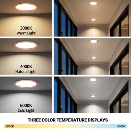 Immax NEO 07331L - Luminária embutida LED regulável DOWN LED/36W/230V Wi‑Fi Tuya, diâmetro 23 cm, ouro rosé