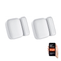 Immax NEO 07511L - CONJUNTO 2x Sensor magnético de portas e janelas SMART 1xCR2032  Zigbee Tuya