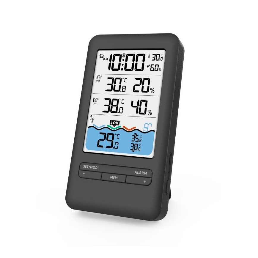 Immax NEO 07529L - Sensor de temperatura inteligente para piscinas + 2x sensores de temperatura e de humidade interior Wi-Fi Tuya