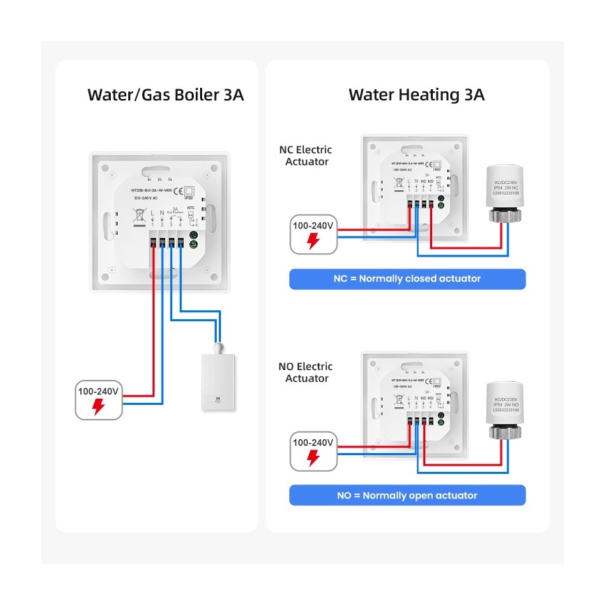 Immax NEO 07534L - Termostato para aquecimento de pavimento SMART 230V/3A Wi-Fi Tuya