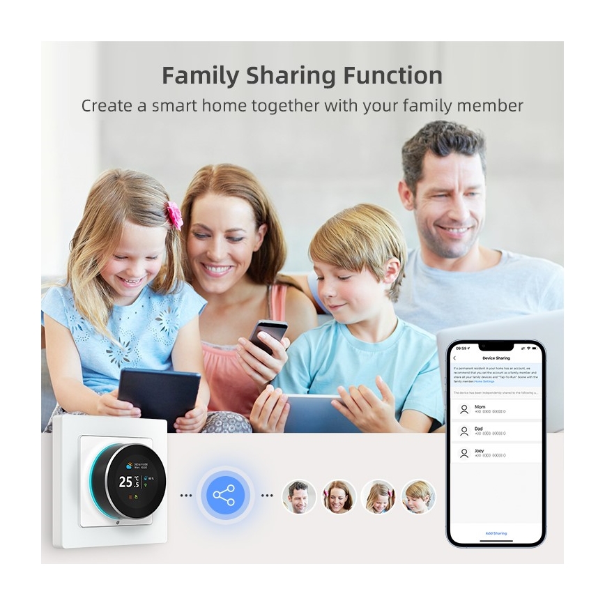 Immax NEO 07535L - Termostato SMART para aquecimento de pavimento elétrico 230V/16A com Wi-Fi Tuya