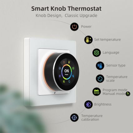Immax NEO 07535L - Termostato SMART para aquecimento de pavimento elétrico 230V/16A com Wi-Fi Tuya