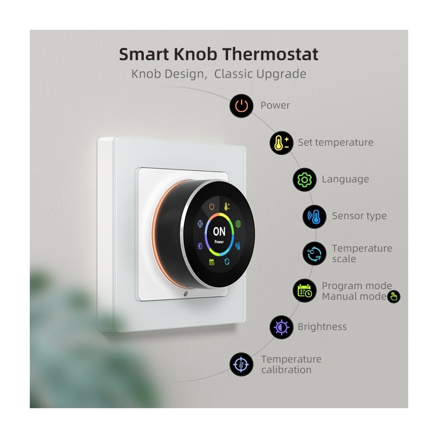 Immax NEO 07535L - Termostato SMART para aquecimento de pavimento elétrico 230V/16A com Wi-Fi Tuya