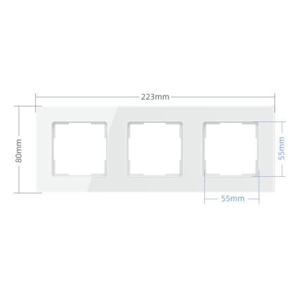 Immax NEO 07542L - Moldura 3Z para interruptores, tomadas e termostatos