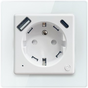 Immax NEO 07544L - Tomada inteligente tipo E 16A/230V + 1x USB-A + 1x USB-C PD 20W Wi‑Fi