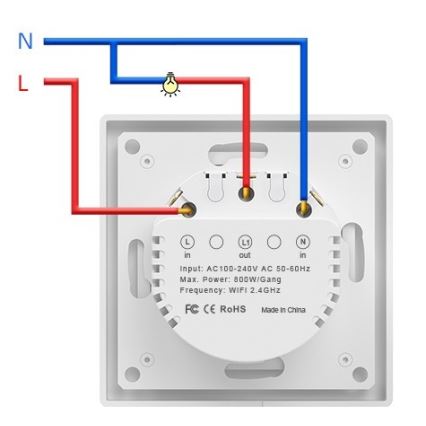 Immax NEO 07549L - Interruptor inteligente de 1 botão 230V Tuya