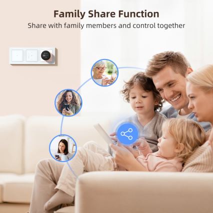 Immax NEO 07550L - Interruptor SMART de 2 botões 230V